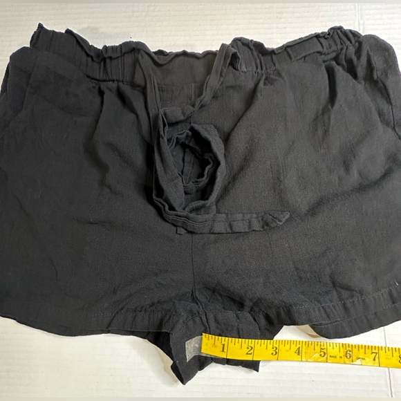 Shein Black Cotton Shorts With Front Tie Size Large Pre-owned - Picture 4 of 8
